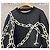 Louis Vuitton Sweatshirt aus Baumwolle Love Power Piece Schwarz mit Kettenstich - Ansicht 4