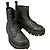 Versace Leather Ankle Biker Boots Black