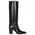 Saint Laurent Glattleder-Stiefel Schwarz