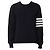 Thom Browne Diagonale Milano Strick Navy Blau