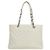 Chanel Borsa a tracolla Big CC Grand Shopping in caviale avorio Bianco