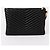 Saint Laurent Nuova clutch medium con tracolla chevron Nero - vista 4