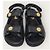Chanel Sandali con velcro con fascia in pelle e patch con scritte nere Nero - vista 6