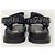 Chanel Sandali con velcro con fascia in pelle e patch con scritte nere Nero - vista 7