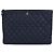 Chanel Grande clutch in pelle blu navy caviar