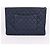 Chanel Grande clutch in pelle blu navy caviar - vista 5