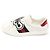 Gucci Sneakers WEB Ace da uomo in pelle di vitello bianca con patch drago UFO Bianco - vista 4