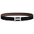 Hermès Buckle Reversible Black Chocolate Silver-Tone Matte Men's Leather Belt Silvery
