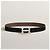 Hermès Buckle Reversible Black Chocolate Silver-Tone Matte Men's Leather Belt Silvery - view 2