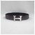 Hermès Buckle Reversible Black Chocolate Silver-Tone Matte Men's Leather Belt Silvery - view 6