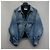 Balenciaga Giacca in denim Swing Canadin (Oversized da donna) Blu - vista 4