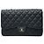Chanel Classic Caviar Large Black Silver One Flap Series Nero - vista 2