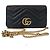 Marmont Gucci Mini borsa a tracolla Matelassé Flap Chain Nero