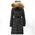 Jersey largo acolchado de piel de mapache Moncler Chloe Castaño - vista 2