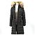 Jersey largo acolchado de piel de mapache Moncler Chloe Castaño - vista 3