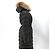Jersey largo acolchado de piel de mapache Moncler Chloe Castaño - vista 5