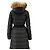 Jersey largo acolchado de piel de mapache Moncler Chloe Castaño - vista 6