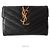 Saint Laurent Tarjetero de Negocios Mini Matelassé Negro Cartera Negra