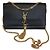 Saint Laurent Borsa a tracolla Kate Medium Chain in pelle nera con nappa dorata Satchel Nero