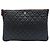 Chanel Clutch Large Classica in Caviar Nero con Logo CC Oro - vista 2