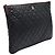 Chanel Clutch Large Classica in Caviar Nero con Logo CC Oro - vista 4