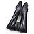 Chanel Ballerine bicolore blu metallizzato e bordeaux con nastro - vista 7