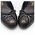 Chanel Ballerine bicolore blu metallizzato e bordeaux con nastro - vista 9