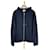Hermès Felpa con cappuccio e zip Ex Libris Silk Patch Navy Blu