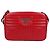 Prada Borsa a Spalla Diagram Red Silver Chain Rosso