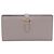 Hermès Cartera larga unisex Appson marrón con vetas chapada en oro Castaño