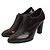 Tod's Bota de cuero perforado burdeos Roja