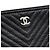 Chanel Clutch Chevron in Caviar Large Nero - vista 7