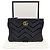 Gucci Clutch Black Matelassé Chevron GG Marmont Preto - vista 3