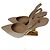 Fendi Décolleté slingback in pelle beige da donna Marrone - vista 6