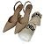 Fendi Décolleté slingback in pelle beige da donna Marrone - vista 8