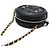 Chanel Mini borsa a tracolla rotonda Tambourine in caviar Nero - vista 6