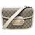 Gucci Borsa a tracolla GG Supreme in pelle bianca con morsetto Bianco