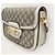 Gucci Borsa a tracolla GG Supreme in pelle bianca con morsetto Bianco - vista 3