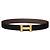 Hermès Buckle Gold Matte Reversible Men's Leather Belt Black Chocolate Golden - view 2