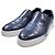 Berluti Scritto Leder Slip-On Sneaker Blau