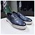 Berluti Scritto Leder Slip-On Sneaker Blau - Ansicht 3