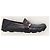 Gucci Mocassino da guida Black Silver Web Bee Tab Nero - vista 2