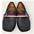 Gucci Mocassino da guida Black Silver Web Bee Tab Nero - vista 6