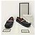 Gucci Mocassino da guida Black Silver Web Bee Tab Nero - vista 8