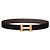 Hermès Reversible Leather Belt with Buckle Black Chocolate Gold Matte Golden - view 2