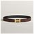 Hermès Reversible Leather Belt with Buckle Black Chocolate Gold Matte Golden - view 3