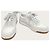 Prada Baskets triangle en daim blanc - vue 4