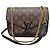 Louis Vuitton Pochette con hebilla Monogram Castaño