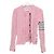 Thom Browne Strickjacke aus Wolle mit Zopfmuster Pink