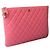 Chanel Clutch Classica in Agnello Grande Rosa - vista 2